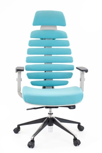 Кресло Ergo Grey (ткань бирюзовая)