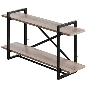 Полка навесная GUTTA 470х920х250 (2 полки) черный/эвок